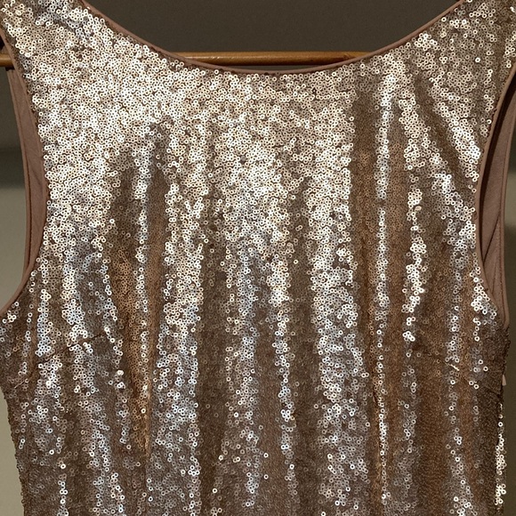 Lulu’s Slink and Wink Matte Gold Sequin Maxi Dress - Picture 6 of 8